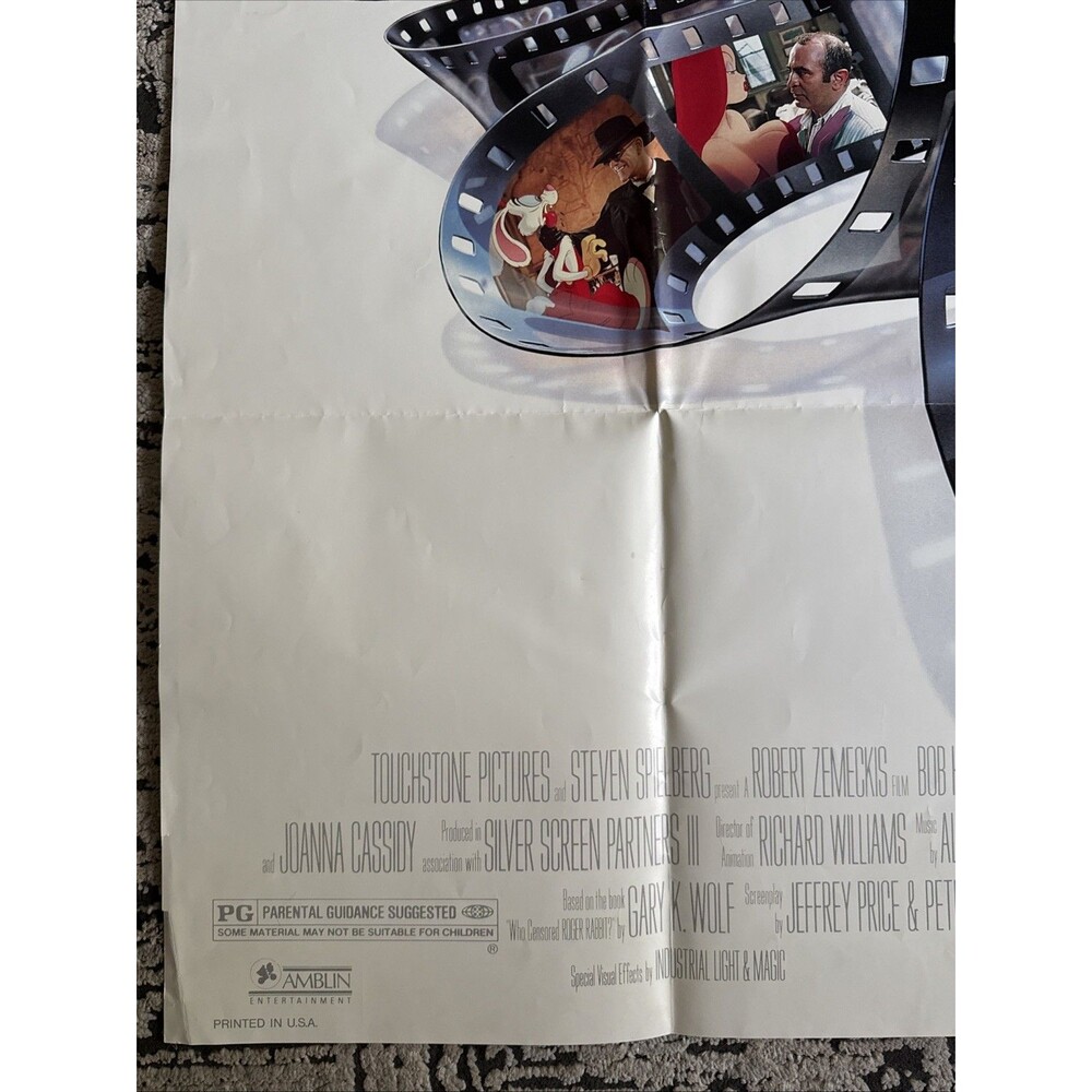 WHO FRAMED ROGER RABBIT MOVIE POSTER Original SS 27x40 DISNEY ANIMATION 1988 - Picture 9 of 15